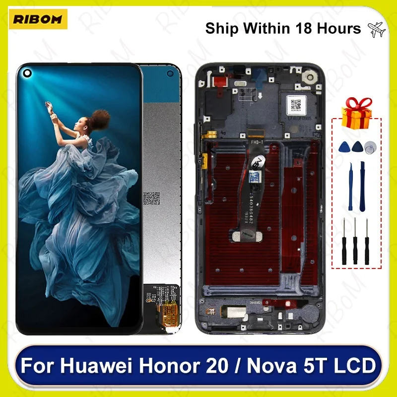 

Новинка, сенсорный ЖК-экран 6,26 дюйма для Huawei Nova 5T, для Honor 20 Pro, дисплей для Honor 20, ЖК-дисплей с цифровой дигитайзером