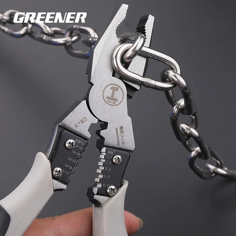 Multifunctional Wire Cutter Electrician Stripping Pliers Decrustation 9\