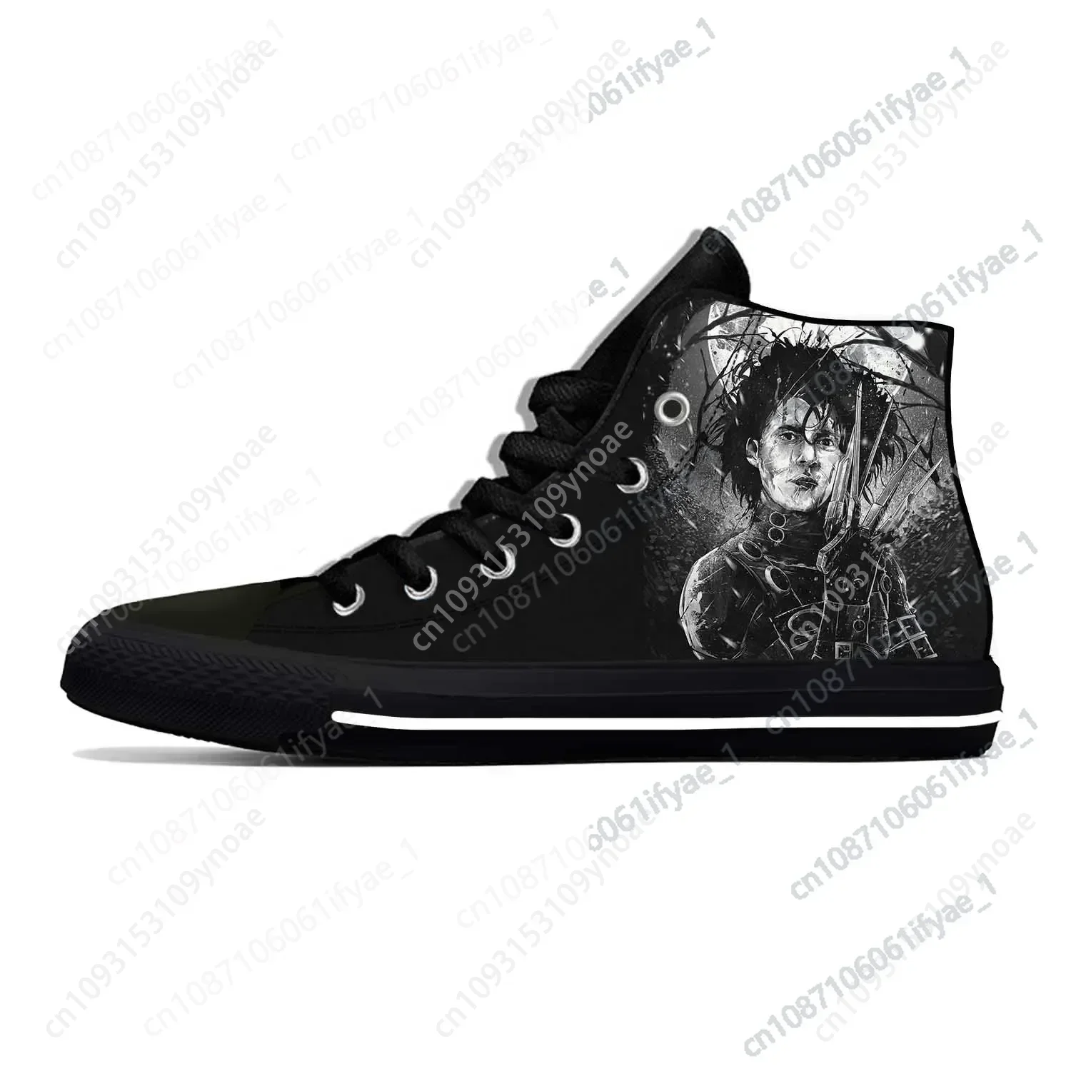 Hot Cool Edward Scissorhands Johnny Depp Fashion Casual Shoes High Top Breathable Men Women Classic Sneakers Latest Board Shoes