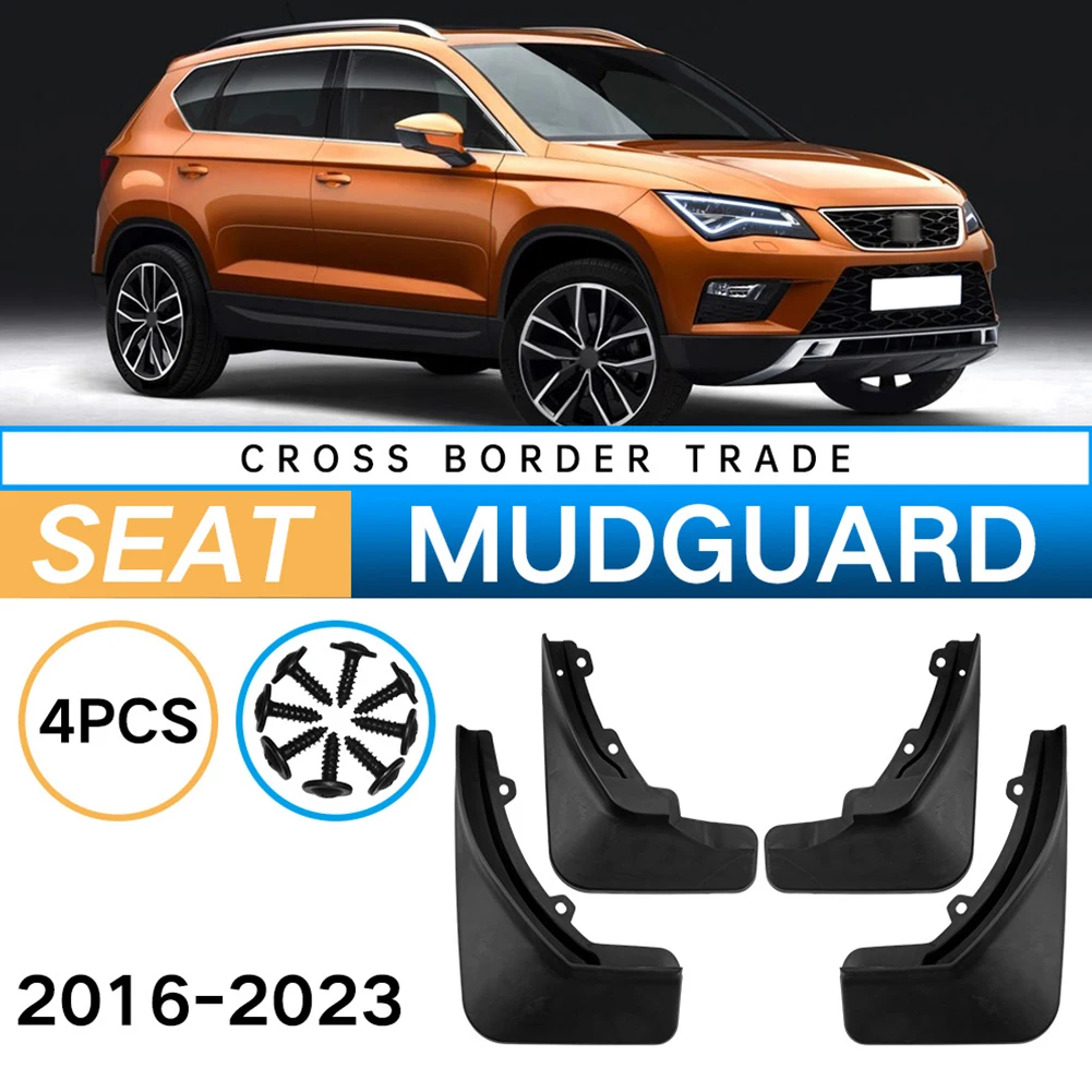 4PCS Mud Flaps High Strength Mud Flaps Splash Guards Front And Rear Mud Guards Compatible For Ateca SEAT 2016-2023