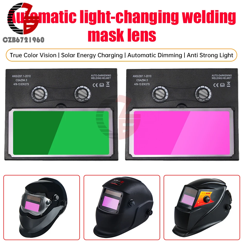 Solar Auto Darkening Filter Welding/Polish Mask/Helmet/Welder Cap/True color Welding Lens Eyes Protector for Welding Tools