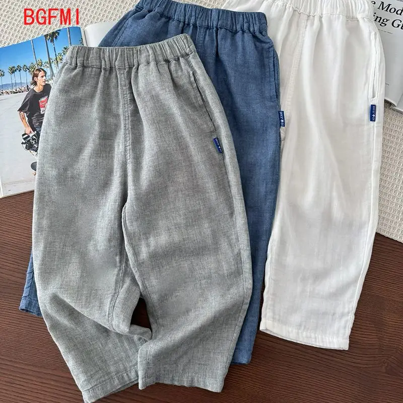 

Cotton Gauze Soft Pants 2024 Baby Cotton Mosquito Repellent Pants for Teens Boys Children's Loose Casual Pants Thin Summer Wear