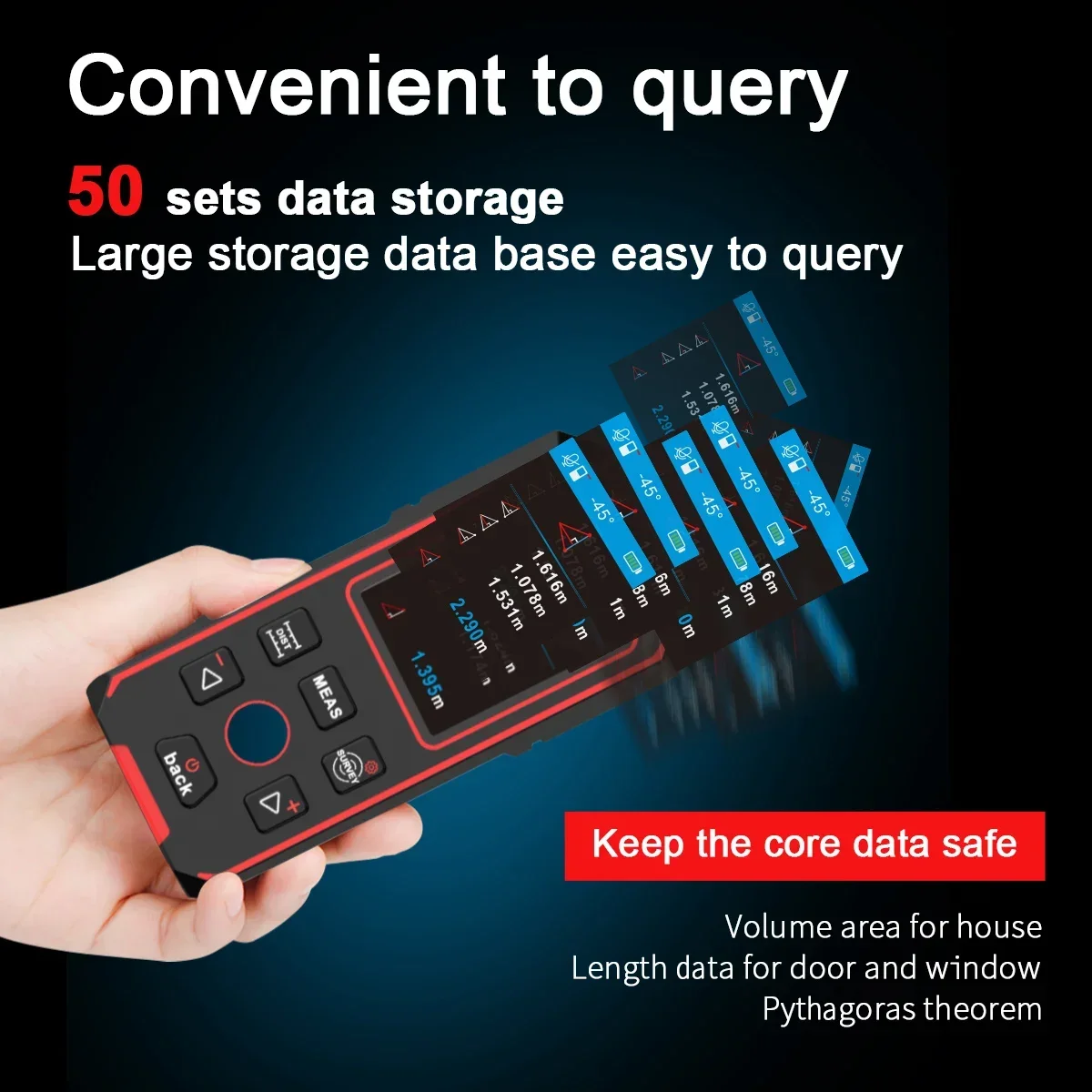 NF-518S Industrial Metal Detectors Metal Detector AC Cable Metal Pipes Rebar Multifunctional Wall Detector With Positioning Hole