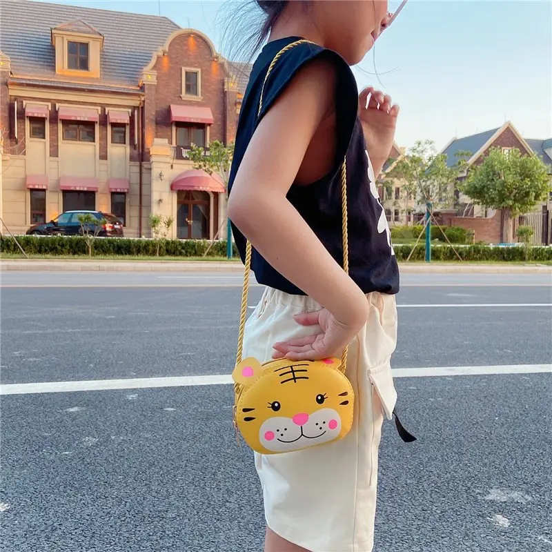 1Pcs Cartoon Animal PU Leather Kids Backpack Girl Crossbody Bags Nice Gift Coin Purse Cute Children Handbag Shoulder Bag