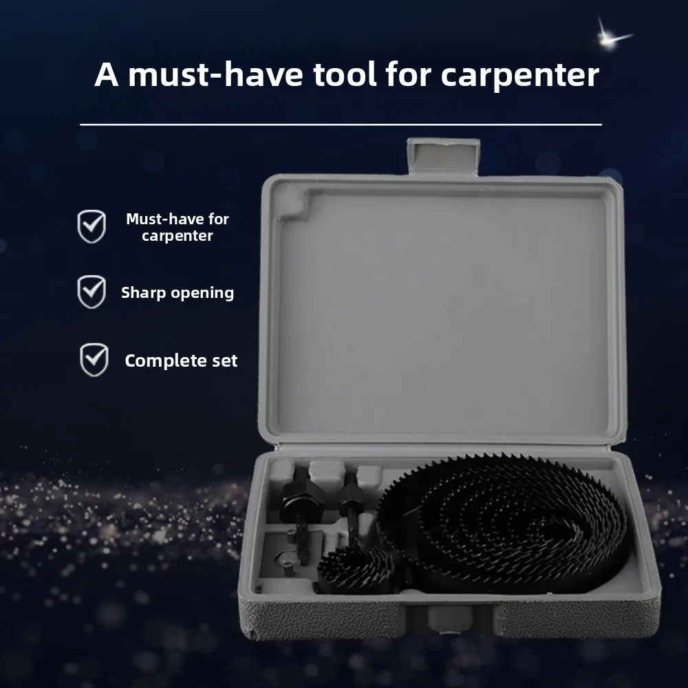 Tool Set Metal Cup Drill Woodworking Tools PVC Wood Hole Saw Set 19-127mm For Drywall MDF Carpentry Bit Bits Blades Cutting