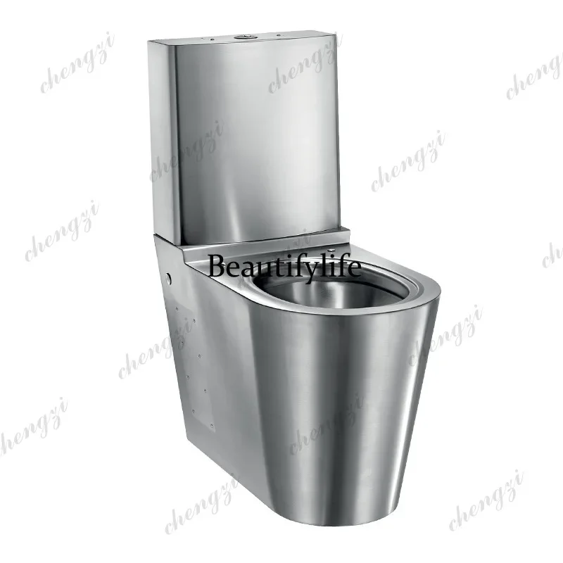 AB01  304 Stainless Steel Commercial Toilet Caravan Toilet High-efficiency Water-saving One-piece Toilet