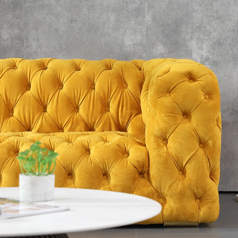 Chester Moon Sofa podłogowa 3 osobowy salon aksamitna kanapa włoska nowoczesna Sofa Chesterfield