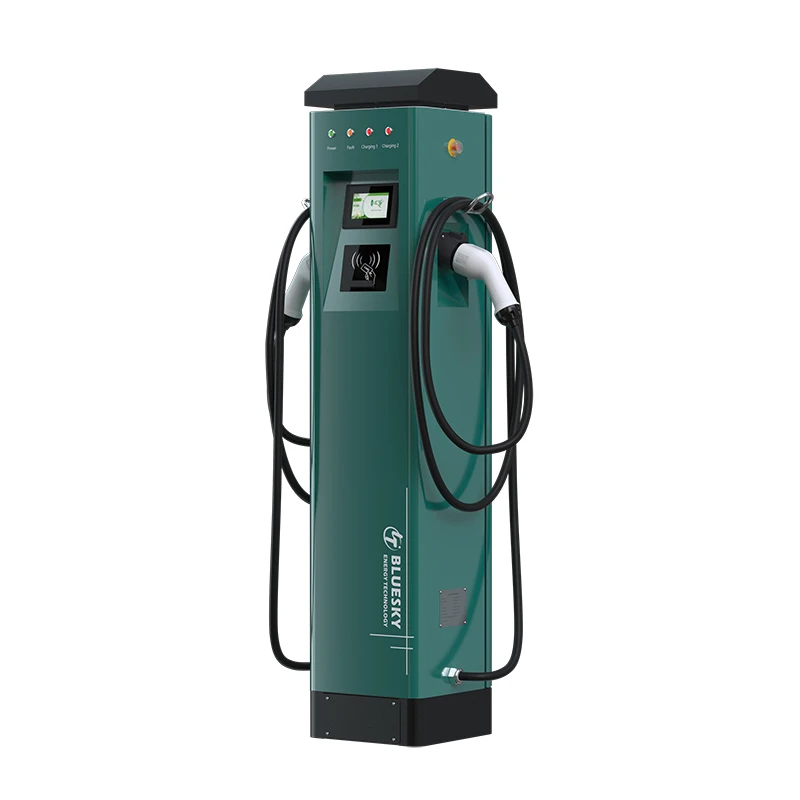 

Wholesale Price Evse Electric Vehicle Charging Station Floor-mounted 2*7kw Ev Charger Car Charger Station Ev Charger with POS