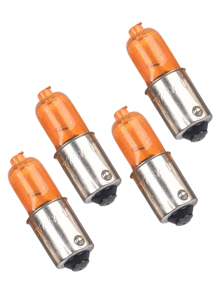 Indicator Bulbs Motorcycle Turn Signal 12V 23W 4pcs Amber BA9S For Auto Car Halogen Light Motorbike Replacement