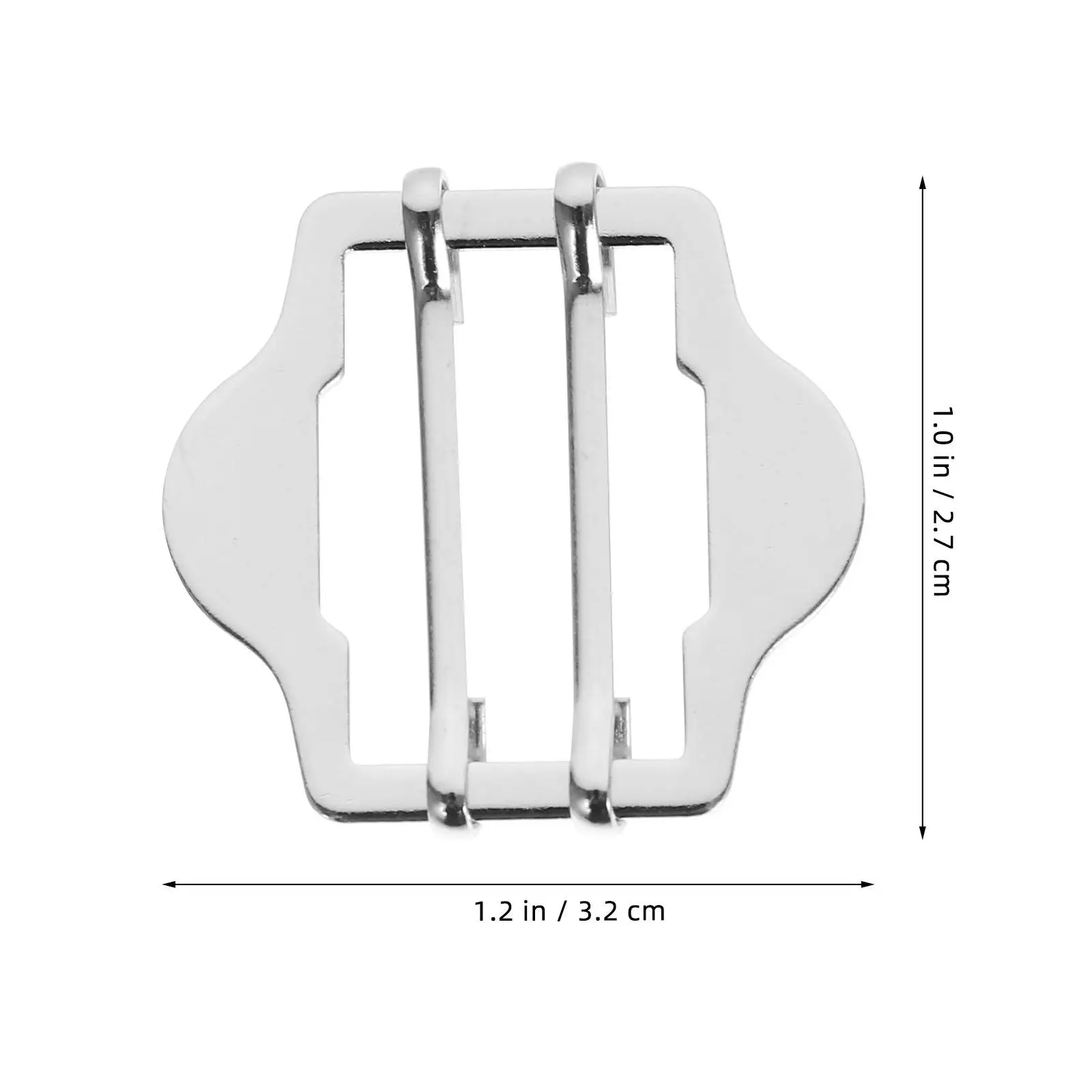 

10pcs White Japanese Buckle Suit Vest Metal Adjuster Belt Straps Decorative Sliders Clothing Accessories Hardware