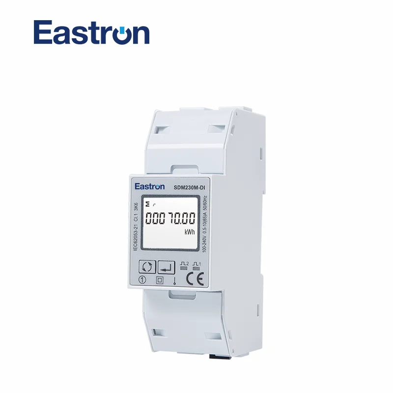 Imagem -03 - Medidor de Energia Monofásico Entrada Digital Rs485 Modbus Saída Comunicação Remota com Sistemas de Carregador ev Rs485 Sdm230m-di 100240v Etl