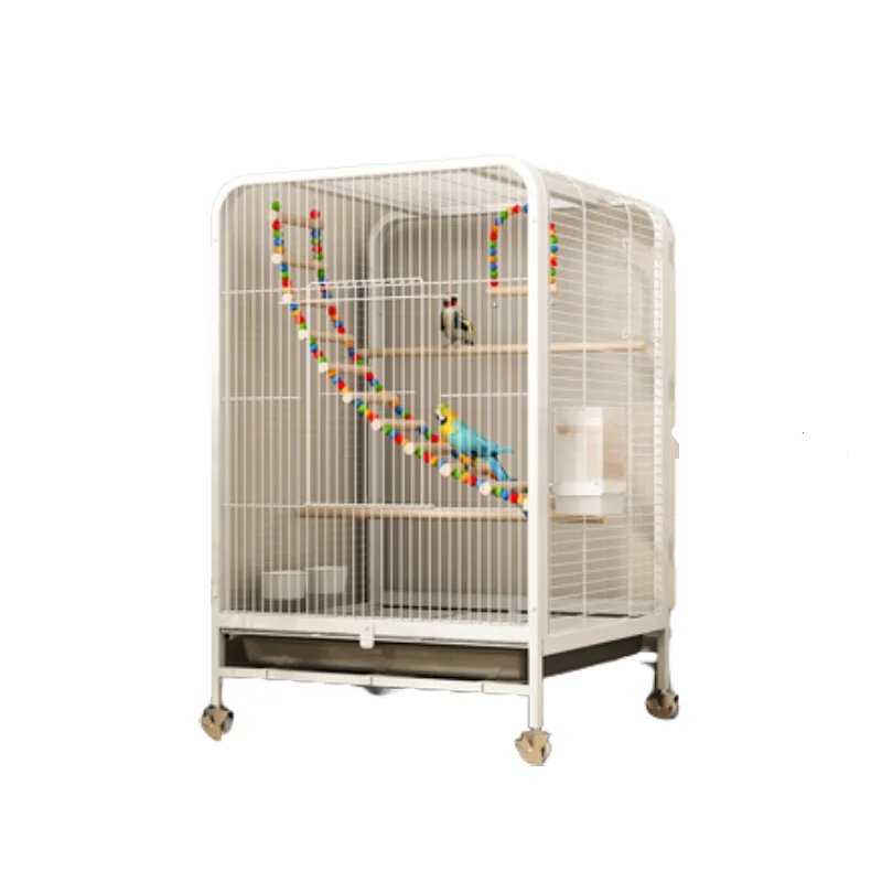 Toys White Bird Cage Accessories Parrot Palomas Passaros Bird Feeder Gaiola Hammocks Cage Pour