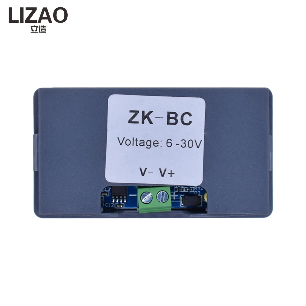 LIZAO ZK-BC 12V 24V Battery Monitor Voltmeter Ammeter 18650 Tester QC3.0 USB Charger for Lithium Lead-Acid Battery