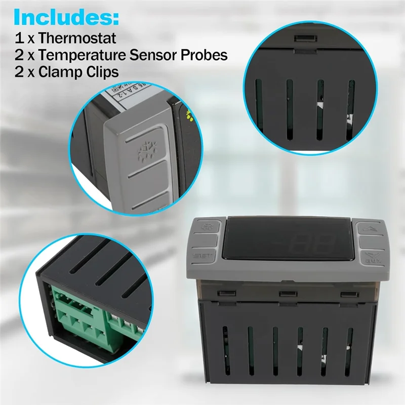 【Hot Selling Items】Digital Thermostat Replacement For XR06CX-4N1F1 Temperature Controller–Ideal For 120V 50-60Hz Commercial Refr