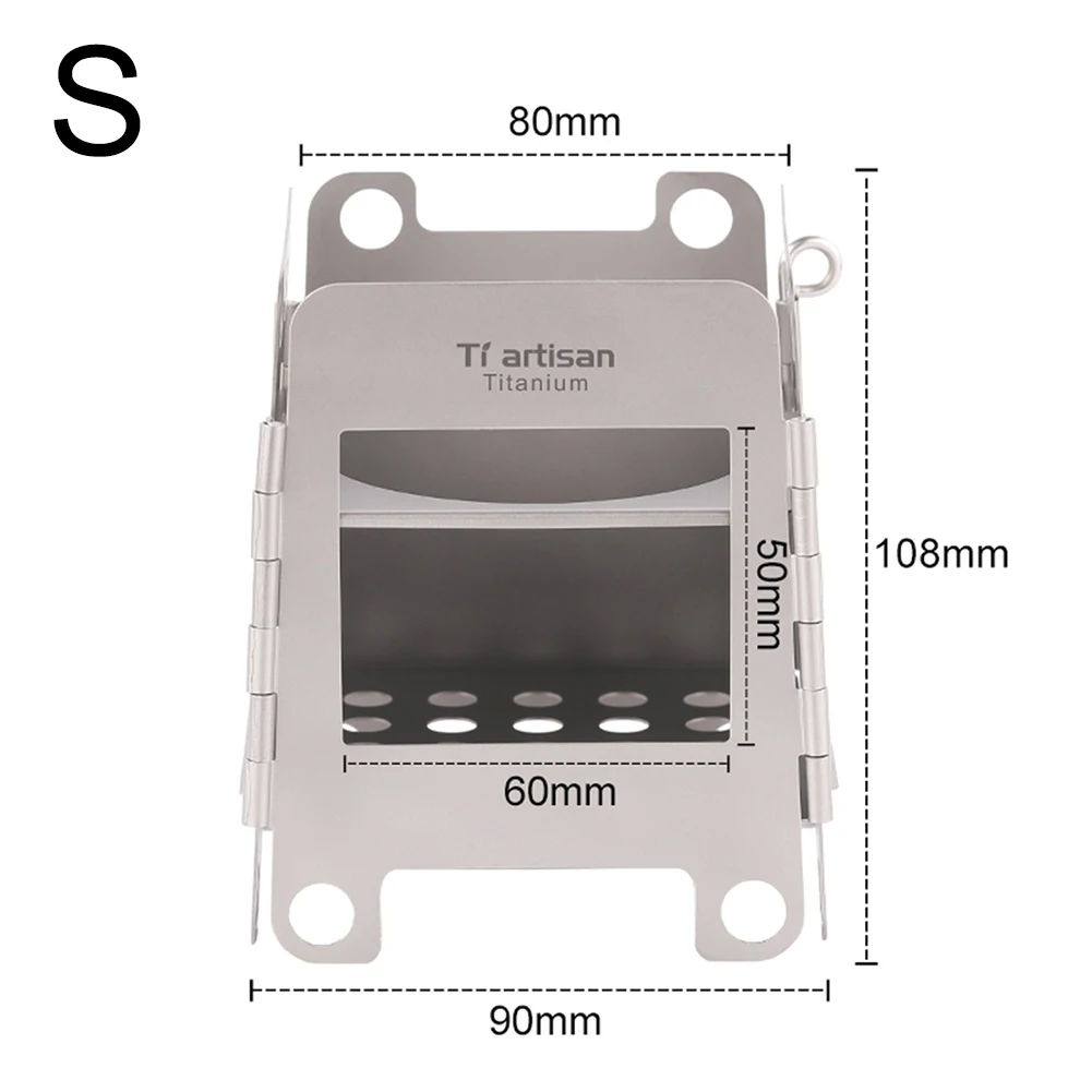 Compact Camping Stove Titan-ium Folding Wood Stove Lightweight Alcohol Stove Portable Cooking Solution Easy To Carry