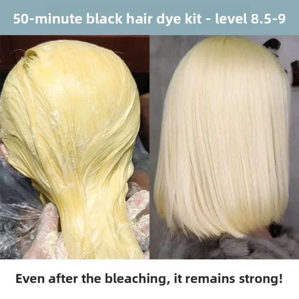 Natural White Gold Fading Paste 9 Degrees Quick Fading Hair Bleaching Agent Tasteless Easy to Wash Hair Fading Agent