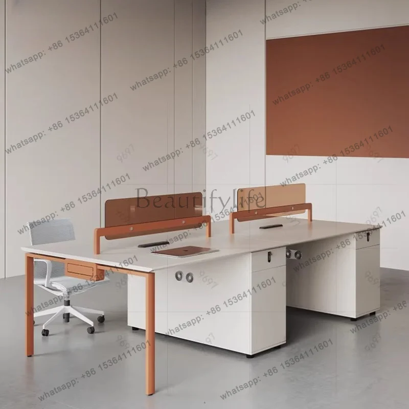 FG Simple and modern workstation desk room offices office table computer desk employee desks writing desks staff table