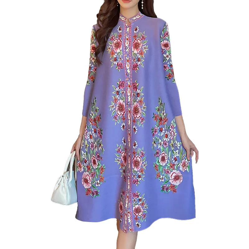 Hot selling cross-border hot selling dresses, loose dresses, pleated women's clothing