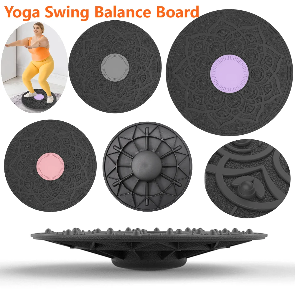 Wobble Balance Board Yoga Swing Balance Board Non-slip Balance Exerciser Portable Balance Trainer for Kids Adults Body Exercise