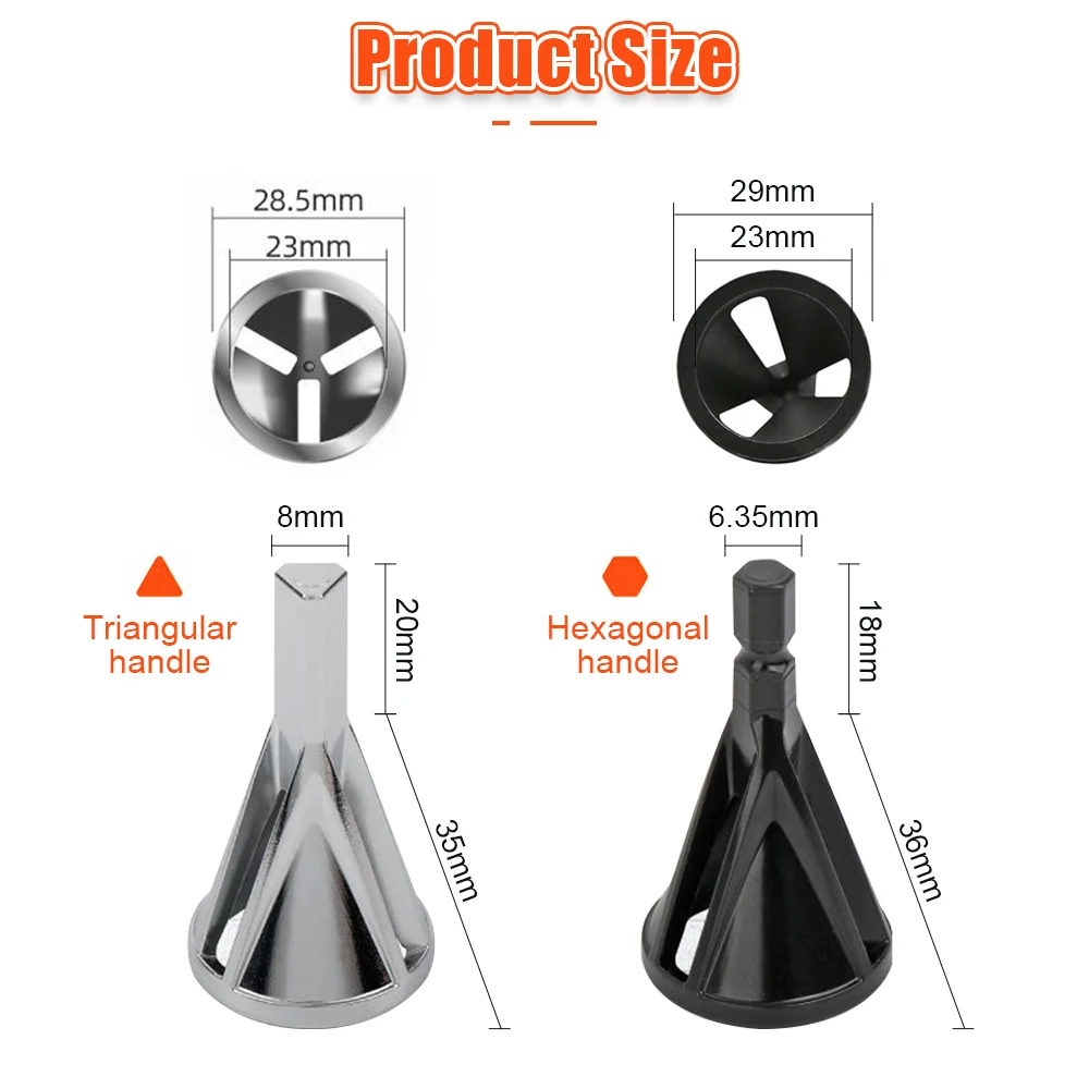 1/2Pcs Entgraten Externe Fase Werkzeug Edelstahl Entfernen Entgraten Werkzeug für Metall Schraube Schnelle Entfernen Bohren Zubehör