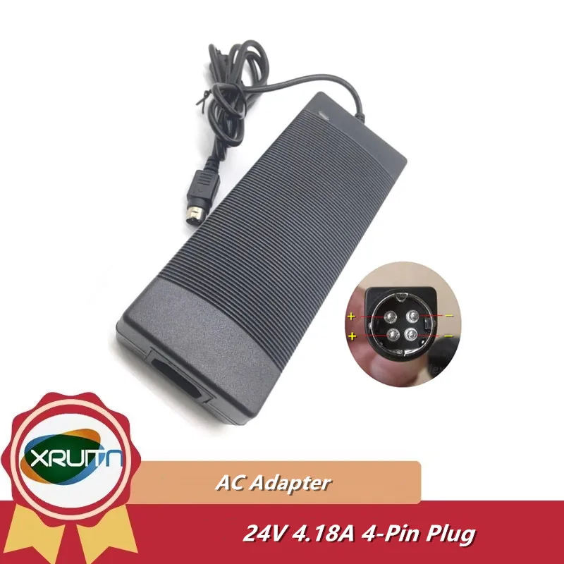 

24V 4.18A 100W 4-PIN Plug AC Adapter Charger for HKC / KTEC T7000+ 2723S Power Supply KASA1201400418M3