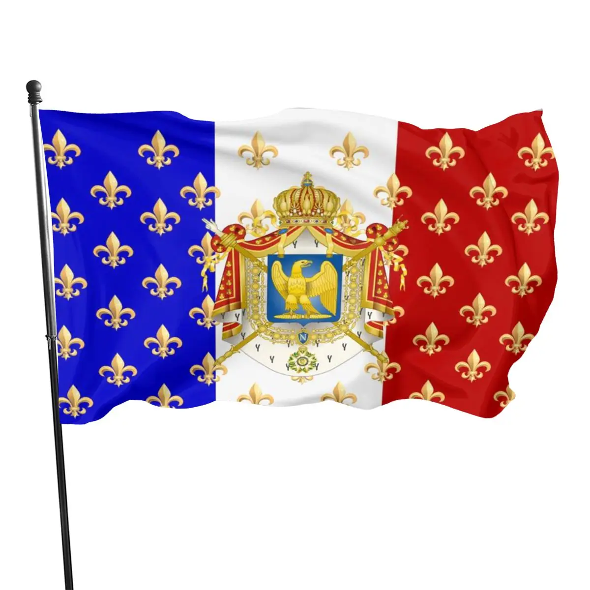 Royal Standard of Napoleon III of France Flag Cords Second French Empire Small Flags Indoor and Outdoor Decoration for Women Men