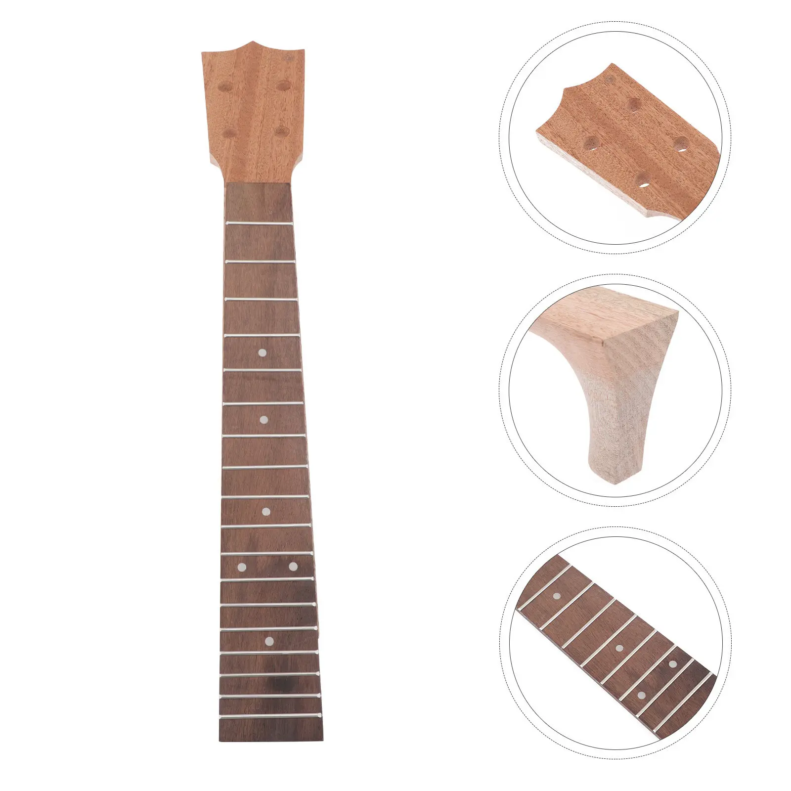 

1Set Premium Wood Ukulele Neck Board Fingerboard DIY Ukulele Making Supply for Beginners Musicians Creative Instrument