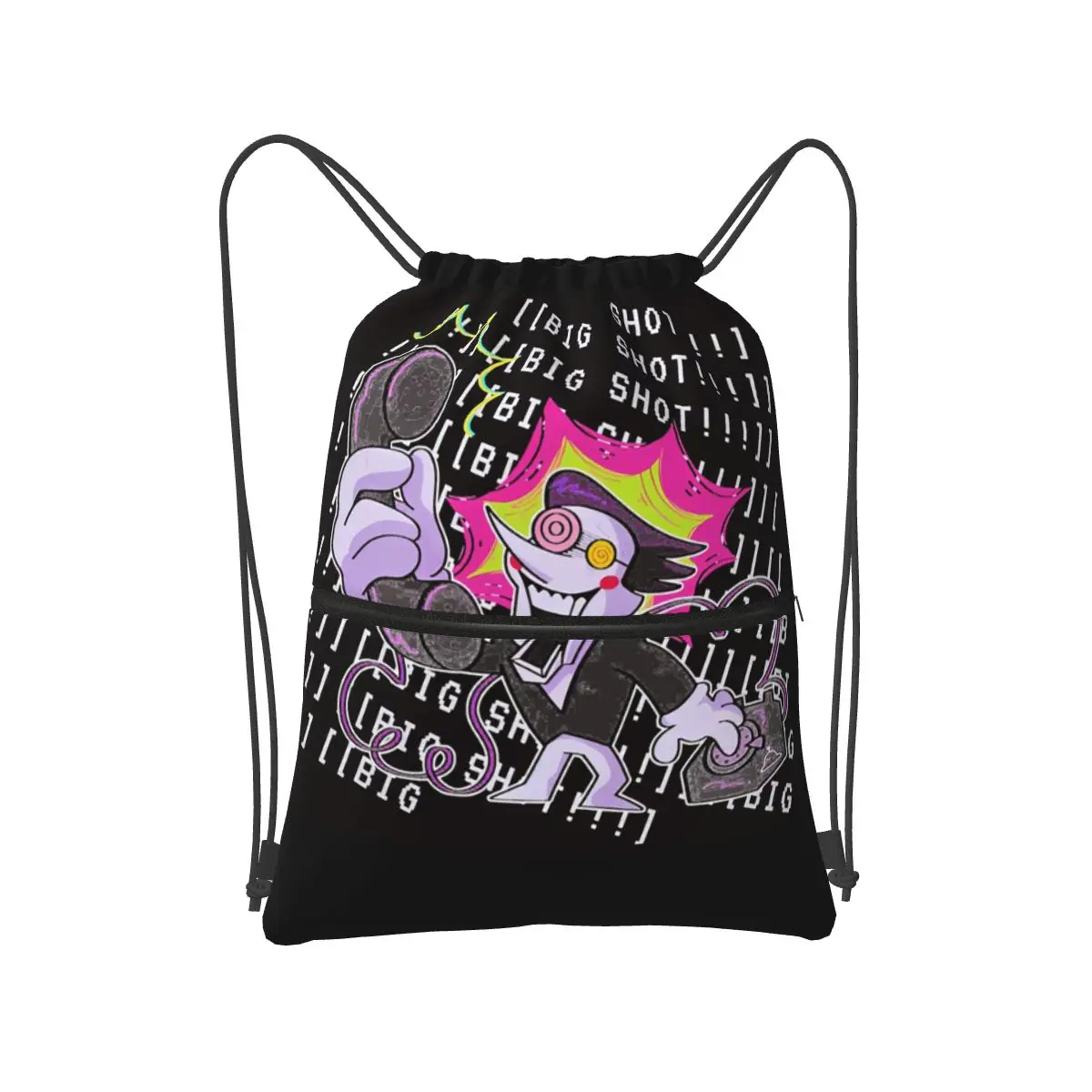 

Spamton Deltarune Big Shot Backpacks Multi-function Drawstring Bundle Pocket Sundries Bag Book Bags for Travel School