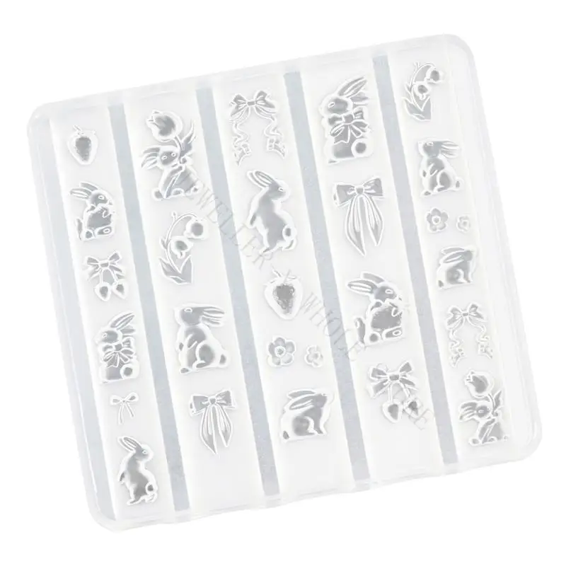R7UF Creative Art Tool With 3D Relief Patterns Fashion Template Perfect For Making Customized Manicure Accessories