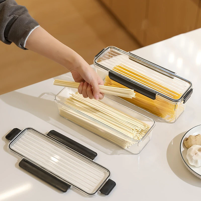 Transparent Noodles Storage Box Sealed Moisture-proof Kitchen Sealed Storage Tank Large Capacity Multifunction Food Container
