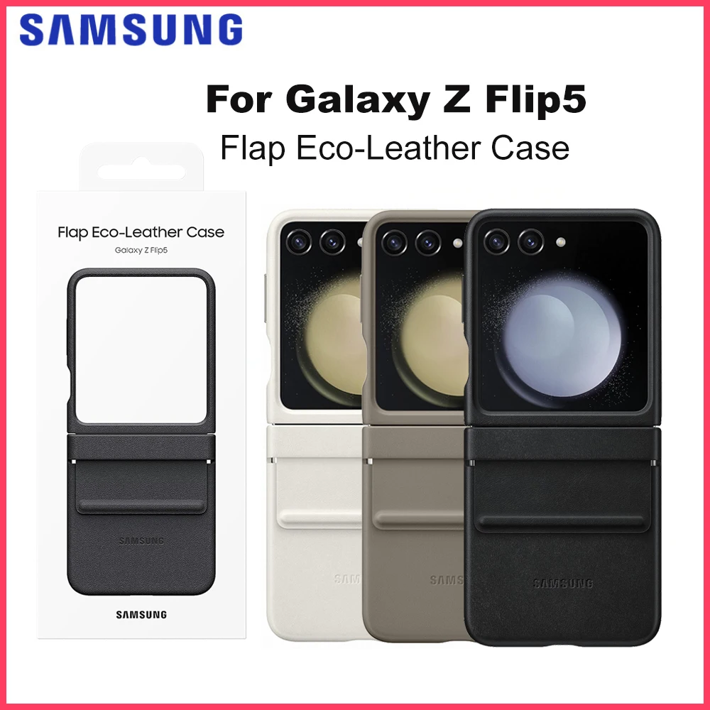 

Original Samsung Galaxy Z Flip5 Flap Eco-Leather Case EF-VF731 for Galaxy Z Flip 5 Flap Eco-Leather Case