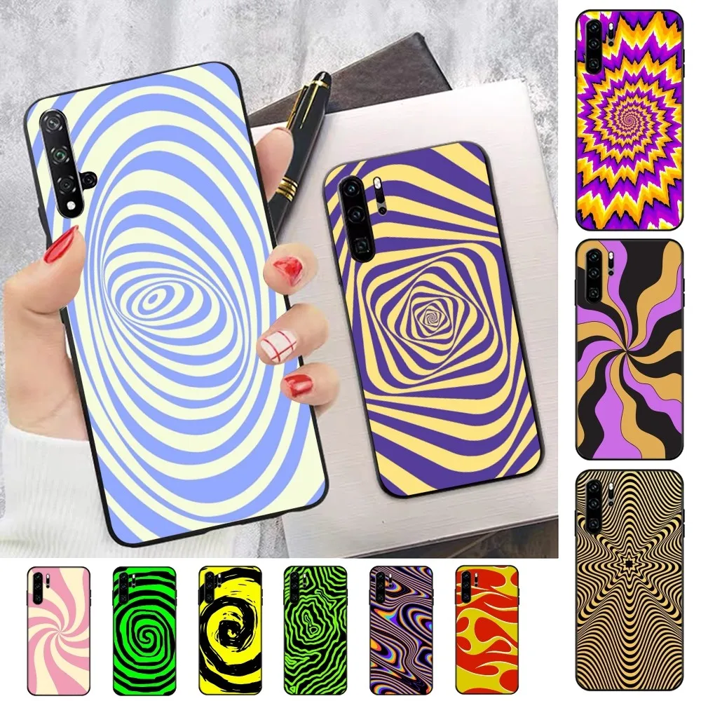 Fashion Swirl Pattern Phone Case For Huawei P 8 9 10 20 30 40 50 Pro Lite Psmart Honor 10 Lite 70 Mate 20lite