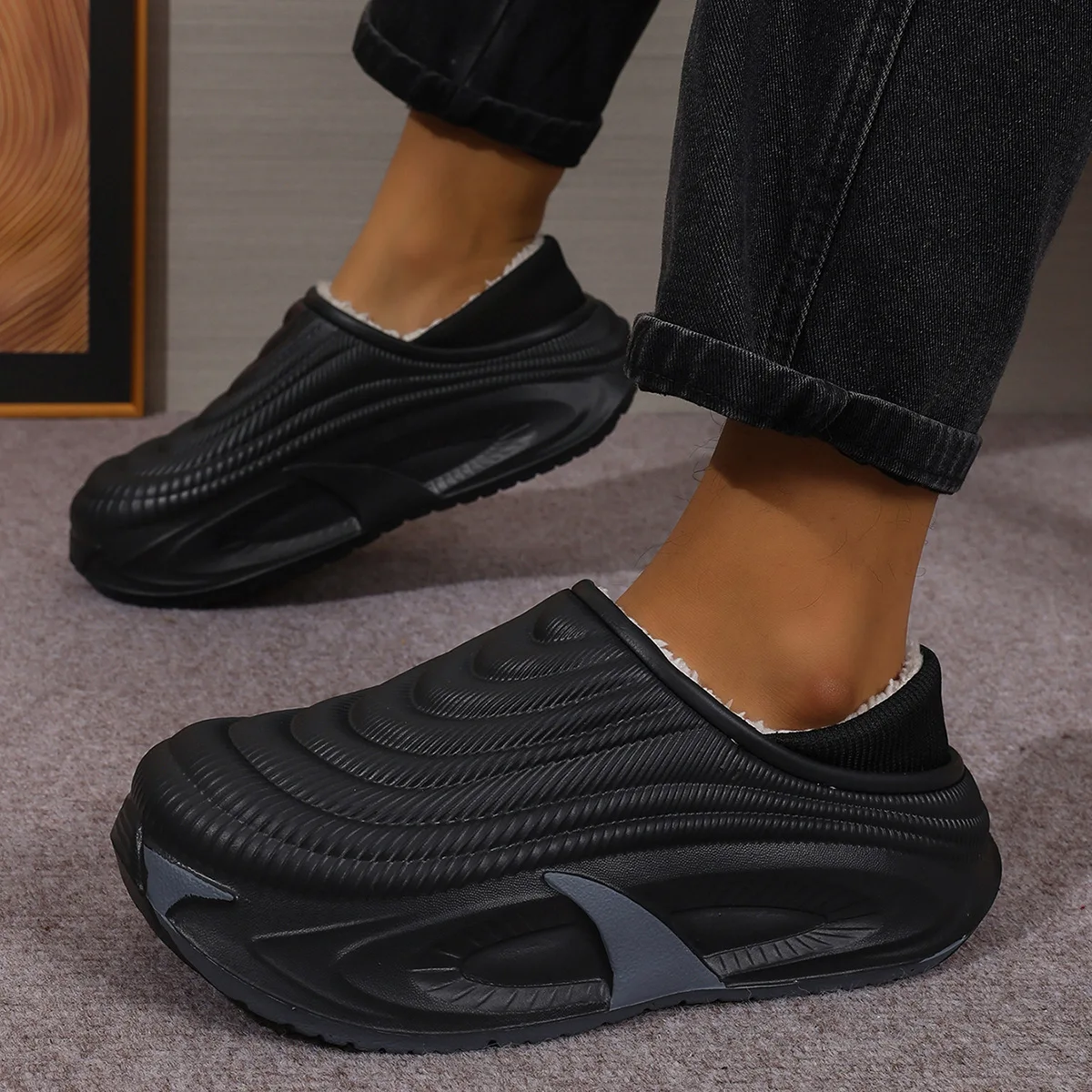 Men'S Shoes Grip - Huispantoffels voor dames, zachte, warme winterpantoffels