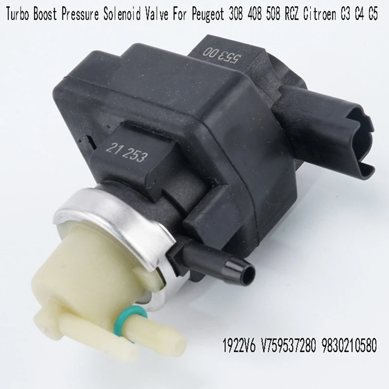 9830210580 Turbo Boost Pressure Solenoid Valve For Peugeot 308 408 508 RCZ Citroen C3 C4 C5 1922V6 V759537280