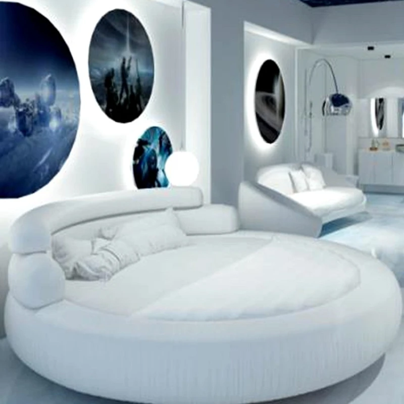 Round Bed Homestay Furniture Hotel Water Bed Light Luxury Boutique Electric High Quality Modern French