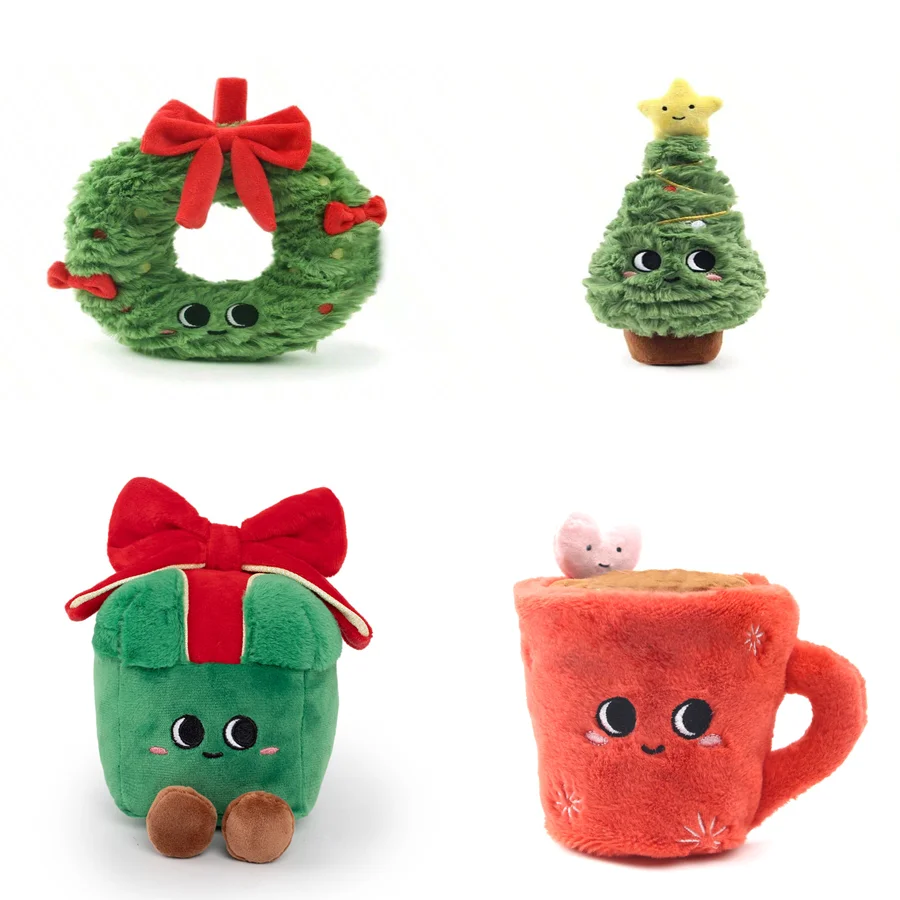 Exquisite Christmas Decoration Plush Toys Christmas Tree Wreath Soft Plush Filling Party Decoration Gifts Boys and Girls Toys