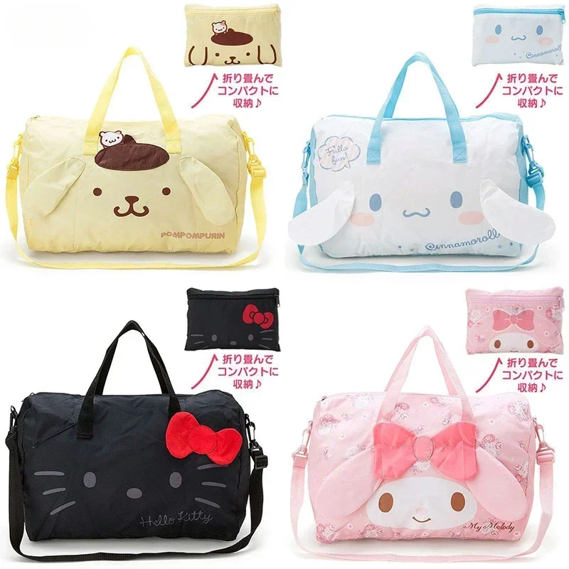 

Sanrio Kuromi Luggage Bag Hello Kitty My Melody Cinnamoroll Ultralight Large Capacity Portable Foldable Travel Duffel Bag