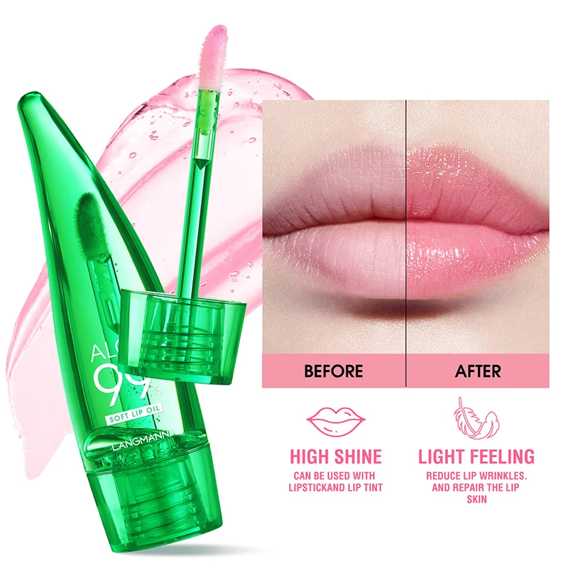 Wechselnde Farbe Lippenstift Aloe langfristig feuchtigkeit spendende Lippen warmes Make-up billige Kosmetik koreanische Lippenstifte Glanz Balsam Öl Glanz Pflege