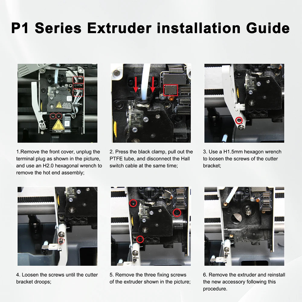 Für Bambu Lab X1C P1S P1P Extruder-Komponenten Gehärtetes Stahlgetriebe Leistungsstarker Extruder für Bambulab X1C 3D-Drucker Ersatzteil – Detail 4