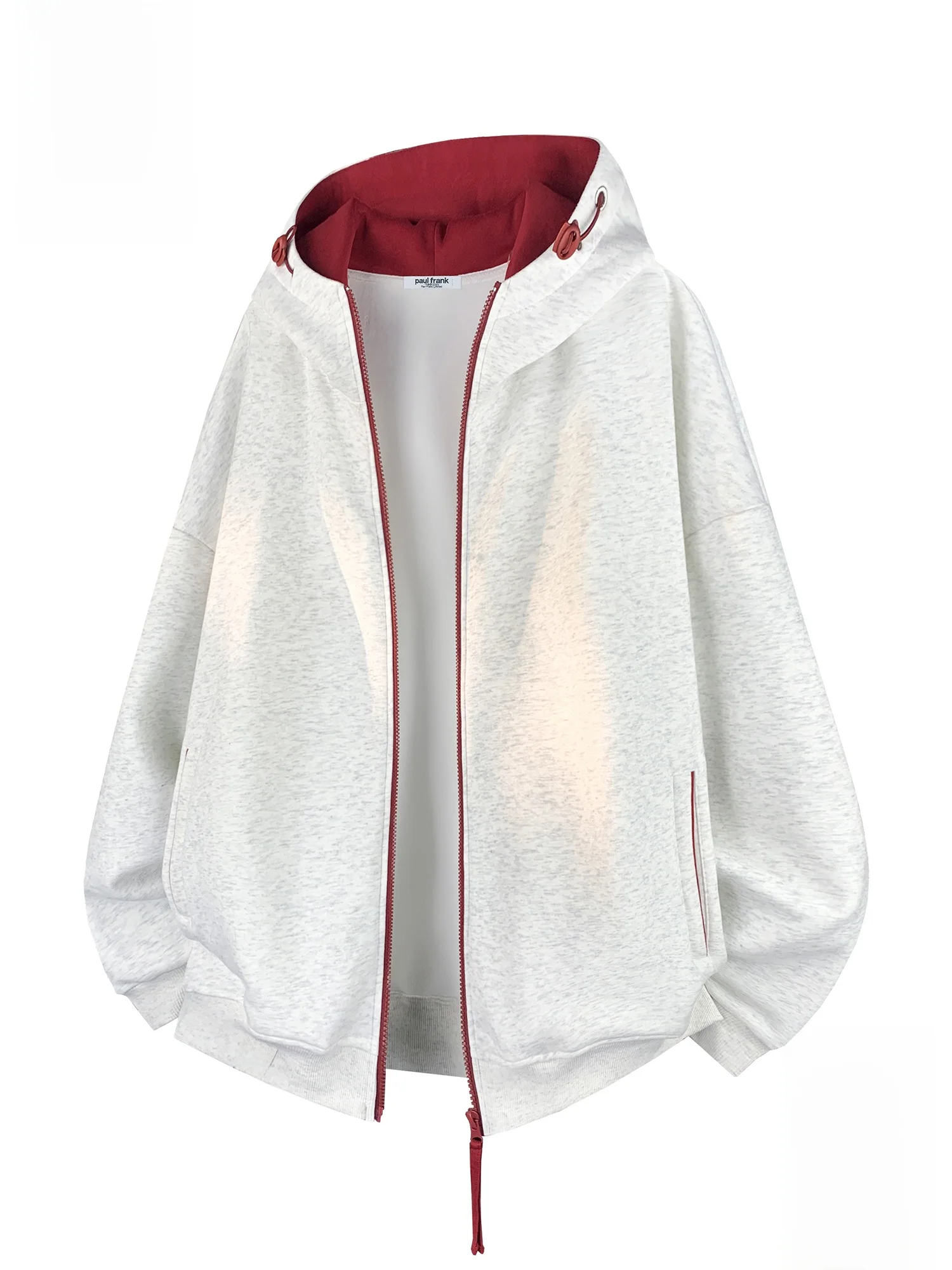 

PaulFrank Men's Oversized Fce Lined Hoodie Cardigan Color Blo Spor Casual Long Sve Zipper ket Warm Comfortable