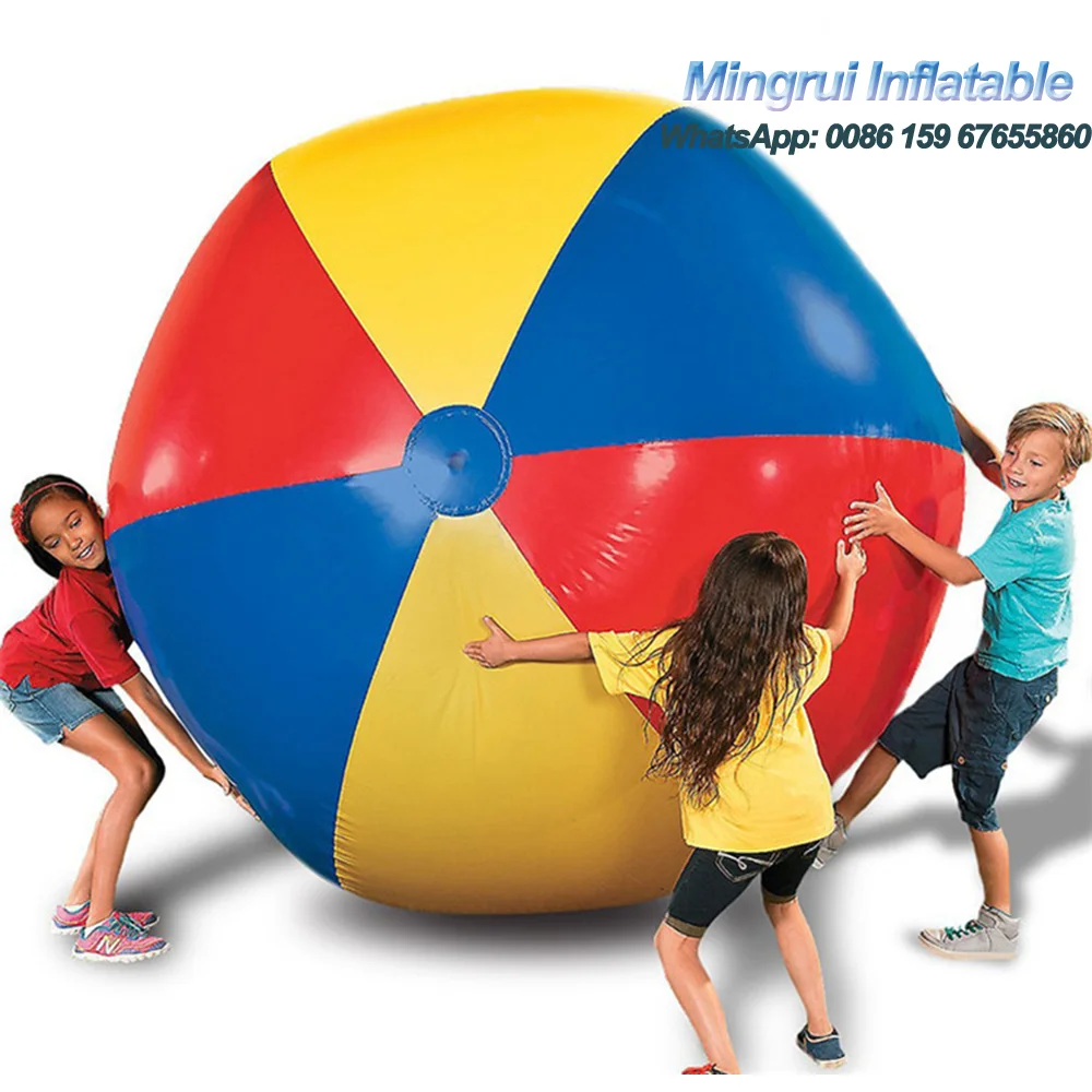 Pelota de playa inflable gigante popular, piscina de mar de 3 colores, globos de juego de agua para juegos de Playbeach