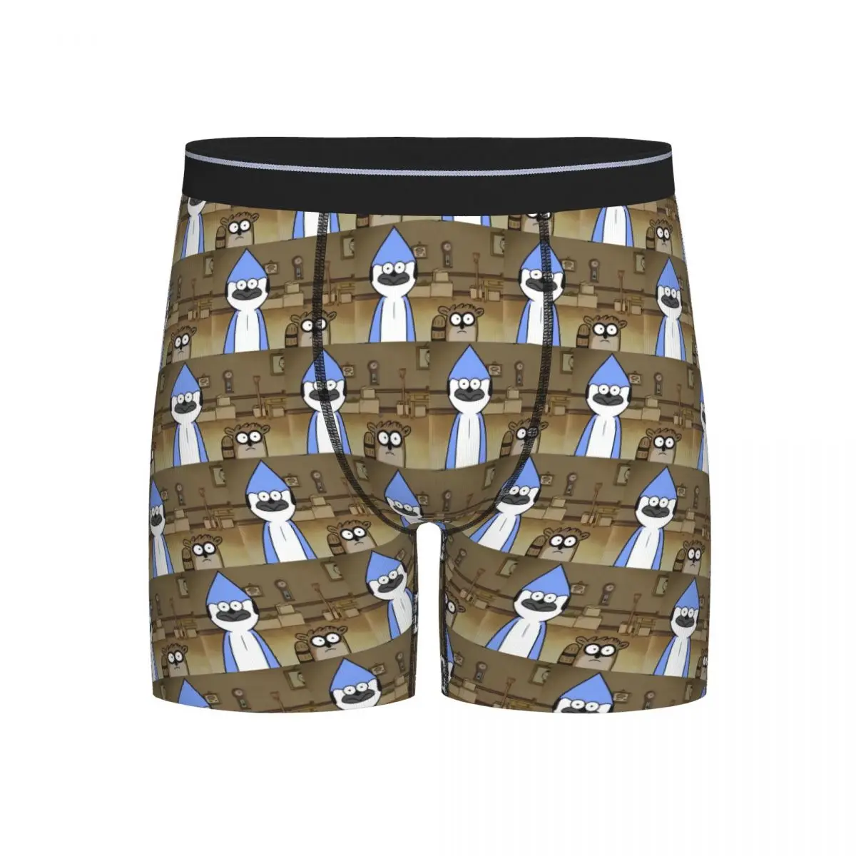 

Длинные трусы-боксеры, шорты Mordecai и трусики Rigby, мужское дышащее нижнее белье для мужчин, подарок бойфренду