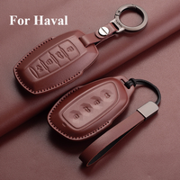 Leather Car Remote Key Case Cover for Great Wall Haval HoverH9 F5 F7 H2S  H1 H4 H6 H7 GMW Coupe Keyless Protector Key Shell Fob