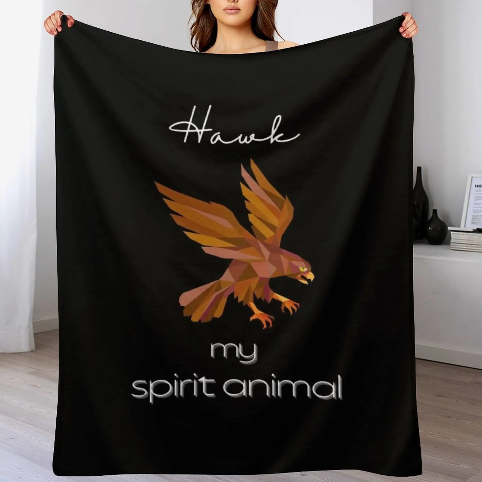 

Hawk totem spirit animal Framed Print Throw Blanket for babies Moving Furrys Flannels Blankets