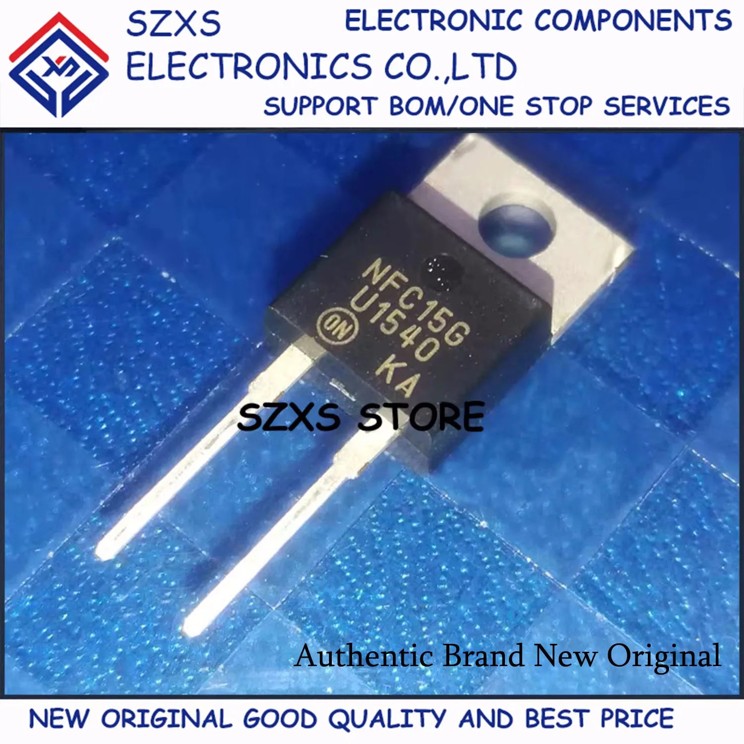 New Original 10Pcs U1540 MUR1540G TO-220-2 400V 15A Ultrafast Rectifier Diode In Stock Electronic Components Good Quality