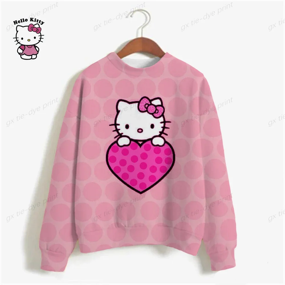 Streetwear Hoodies HELLO KITTY Printed Women Sweatshirt Autumn Long Sleeve Harajuku Pullovers Hooded Sweater sudadera mujer