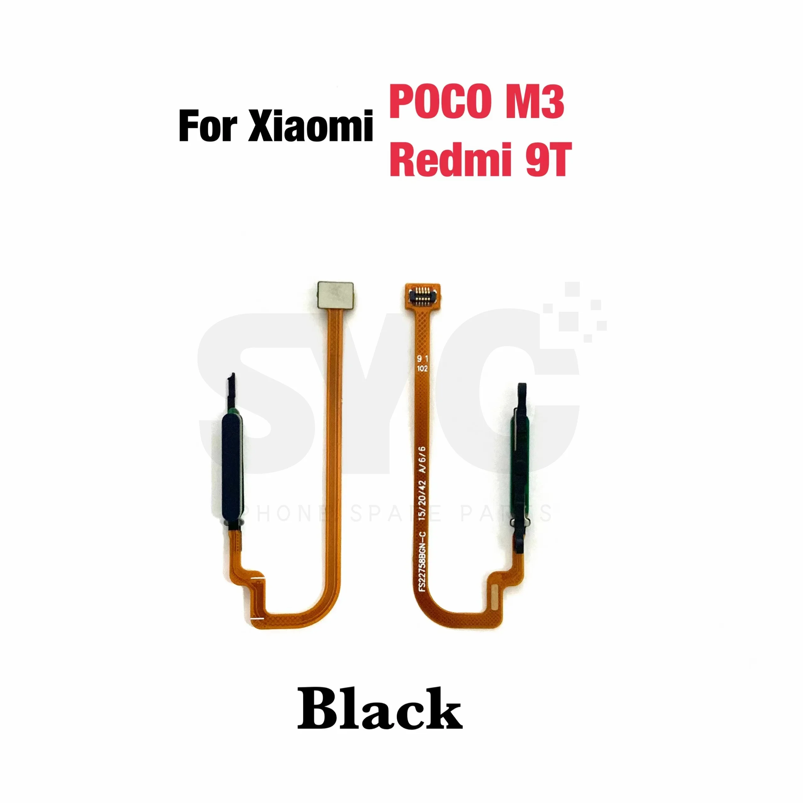 10Pcs Finger Reader Fingerprint Reader Sensor Home Button Flex Cable For Xiaomi PocoPhone Poco X3 NFC Pro M3 Redmi 9T