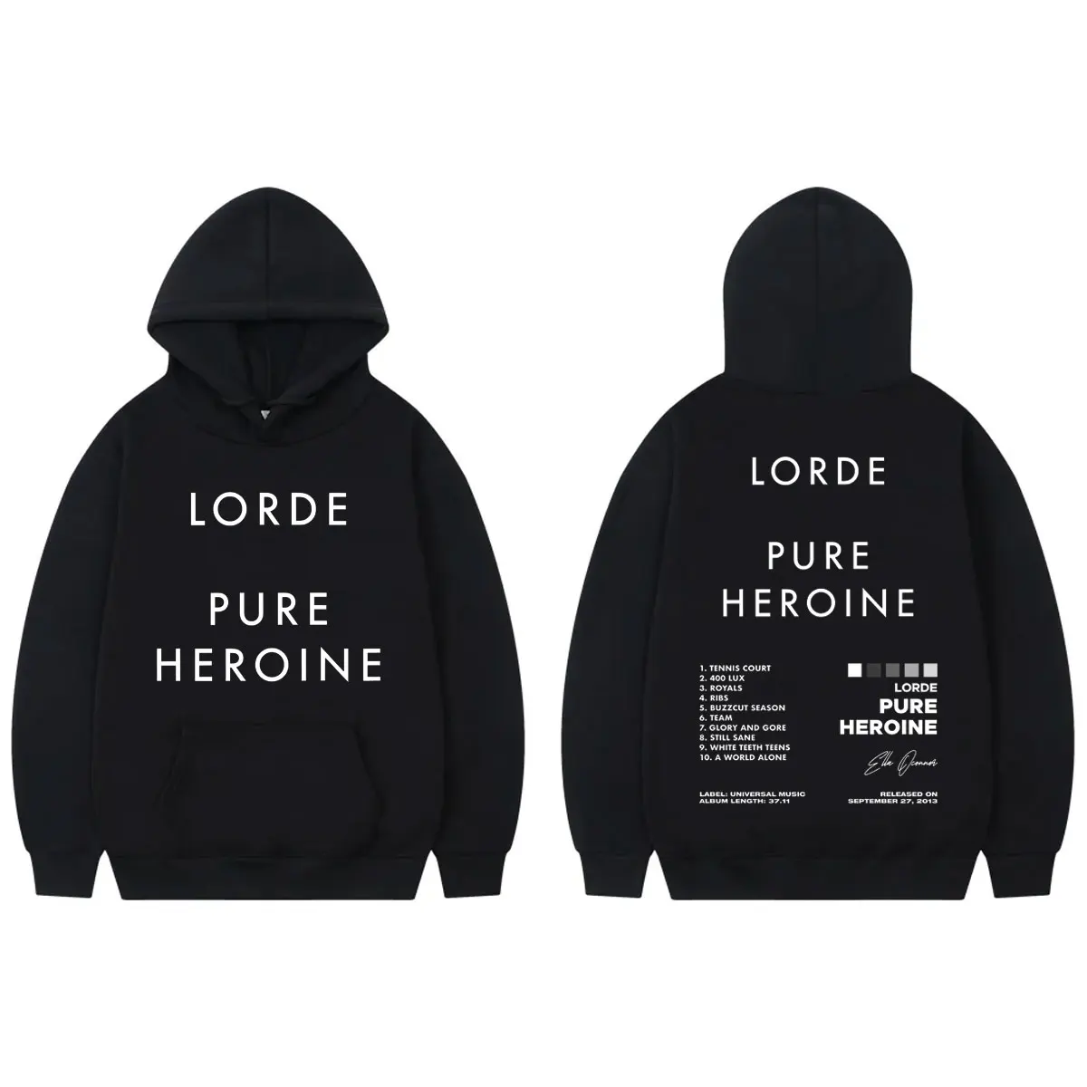

Singer Lorde Pure Heroine Album Merch Hoodies Men Women High Quality Fashion Pullovers Autumn Winter Casual Loose Sweatshirts