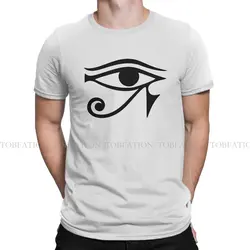 Horus Eye O Neck TShirt Eye of Horus Egyptian Pure Cotton Original T Shirt Man's Clothes Fashion Fluffy