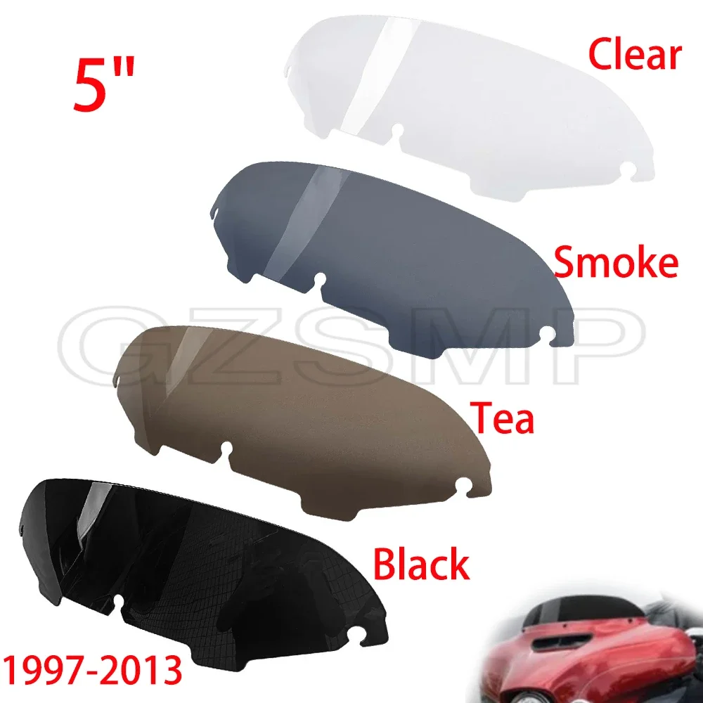 

5" Motorcycle 4color Windscreen Windshield Deflector fit For Harley Touring Electra Street Glide FLHX Touring CVO 1997-2013